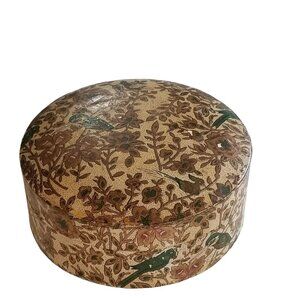 Alfred E Knobler Paper Mache Floral Alcohol Proof Japan Coaster Set‎ Of 7 Vintag